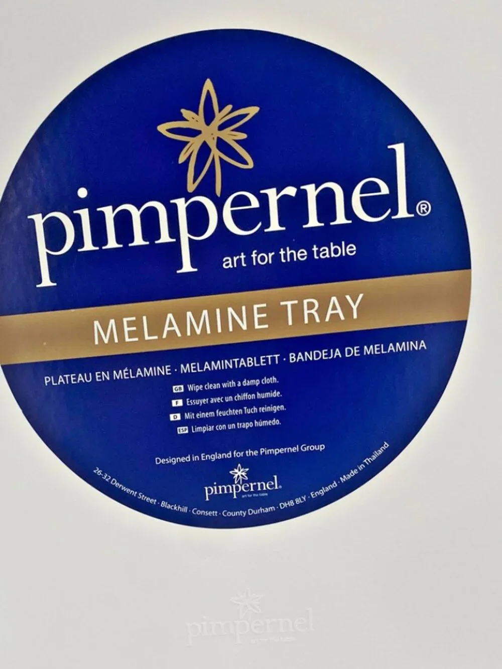 Pimpernel Serving Tray 931 Casino Round Melamine Gambing Roulette 13 1/2